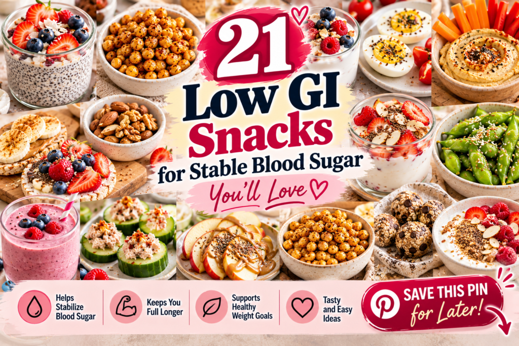 low GI snacks for stable blood sugar