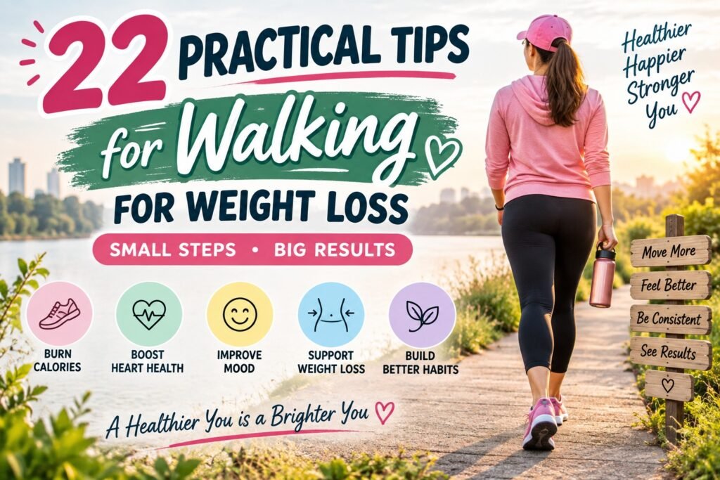 Walking for weight loss gets easier with these 22 practical tips for faster results, better habits, and walks you'll want to save.