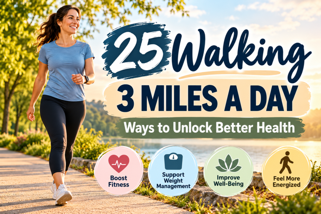 walking 3 miles a day