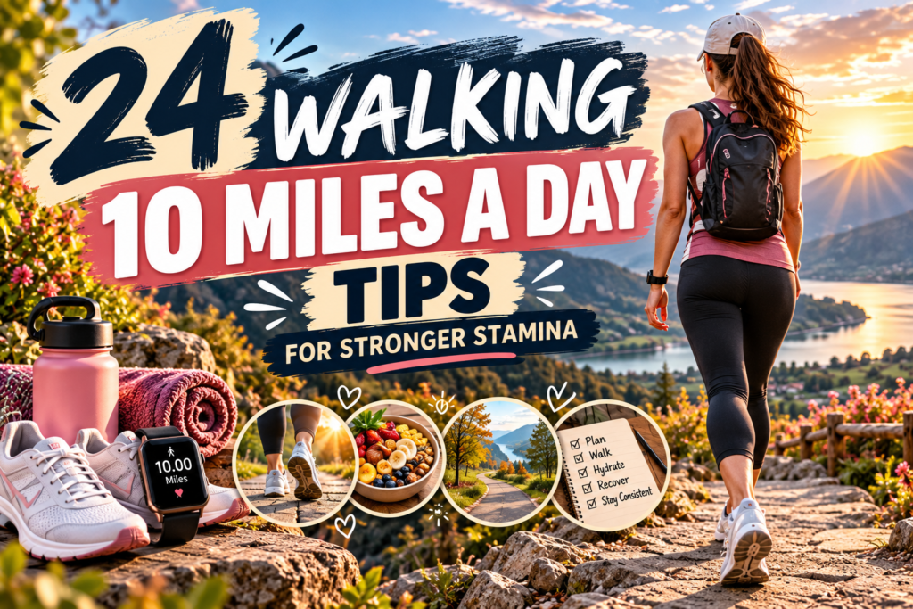 walking 10 miles a day