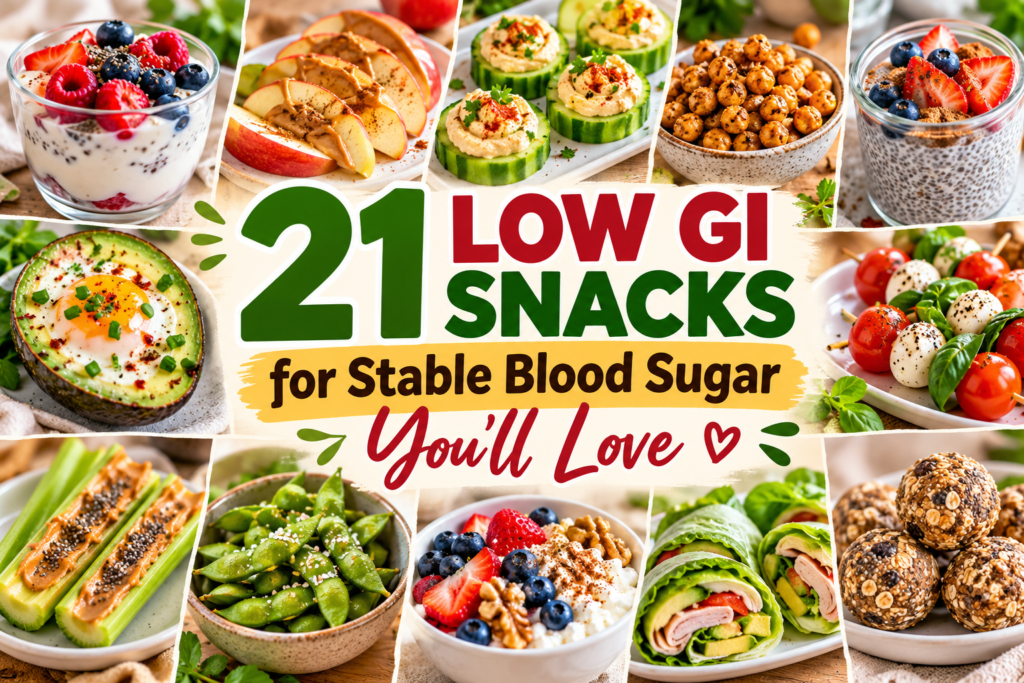 low GI snacks for stable blood sugar