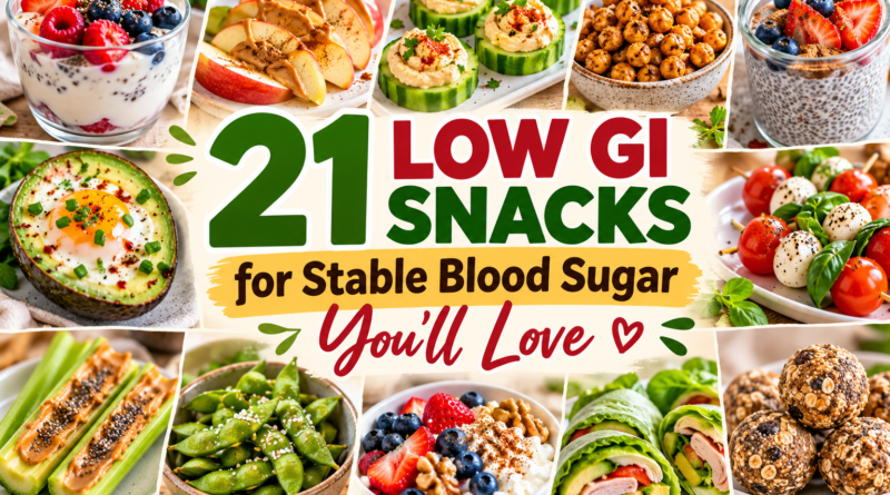 low GI snacks for stable blood sugar