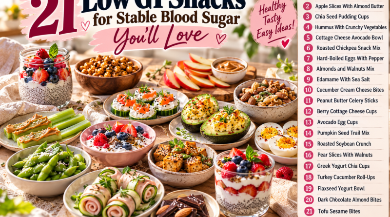 low GI snacks for stable blood sugar